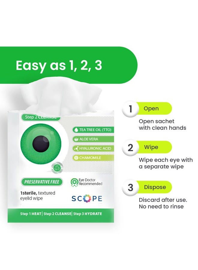 Optase Tea Tree Oil Lid Wipes Preservative Free - Image 5