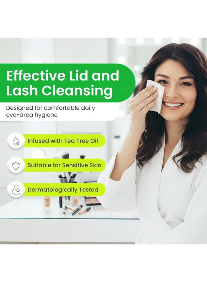 Optase Tea Tree Oil Lid Wipes Preservative Free - Image 3