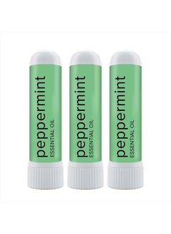 MOXĒ Peppermint Essential Oil Nasal Inhaler, Therapeutic No-Mess Aromatherapy, Cooling, Refreshing, Invigorating, Uplifts Mood and Positivity, Pure and Undiluted, Made in USA (3 Pack)`