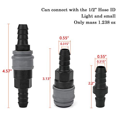 Beduan Quick Disconnect Set Air Hose Fitting Quick Connect Coupler 12 Barb Hose Air Compressor Accessories Fitting Industrial Type C - Image 3