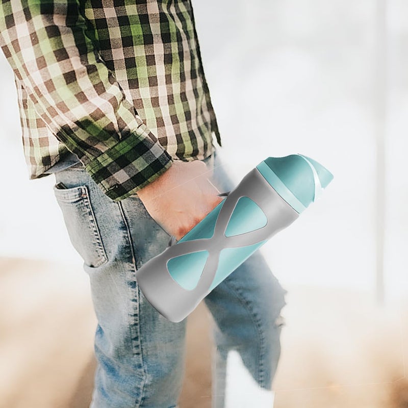 JRSENL Silicone Water Bottle Boot for Owala 24 oz, Silicone Case with Handle, Anti-Slip Protective Sleeve Protector, Reduce Damage and Provide Comprehensive Protection for FreeSip(Blue) - Image 5