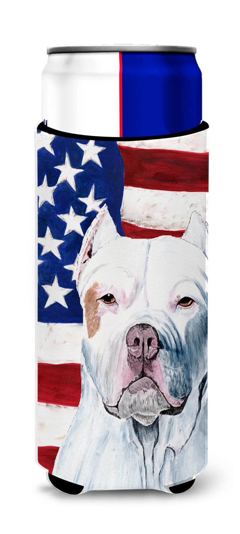 Caroline's Treasures USA American Flag with Pit Bull Ultra Beverage Insulators for slim cans - Image 5