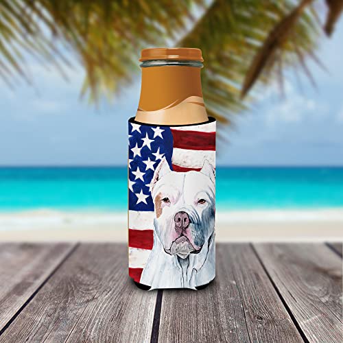 Caroline's Treasures USA American Flag with Pit Bull Ultra Beverage Insulators for slim cans - Image 3