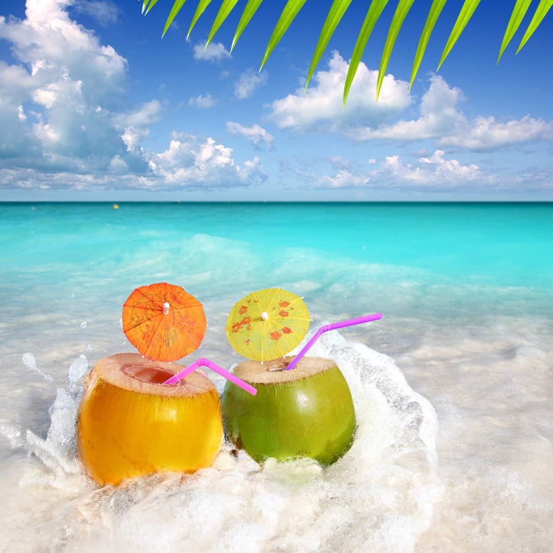 ALINK 500-PCS Neon Colored Flexible Drinking Straws  Plastic Disposable Bendy Straws - 7.75"" x 0.23"" - Image 5