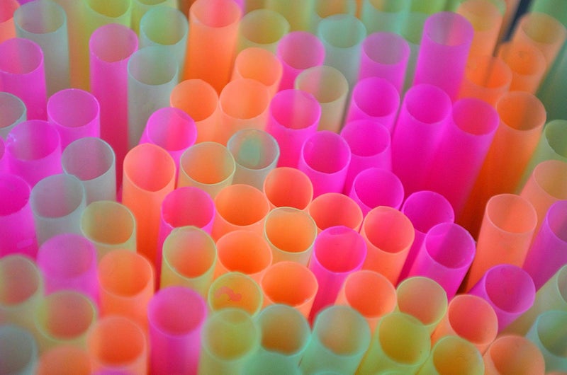 ALINK 500-PCS Neon Colored Flexible Drinking Straws  Plastic Disposable Bendy Straws - 7.75"" x 0.23"" - Image 4