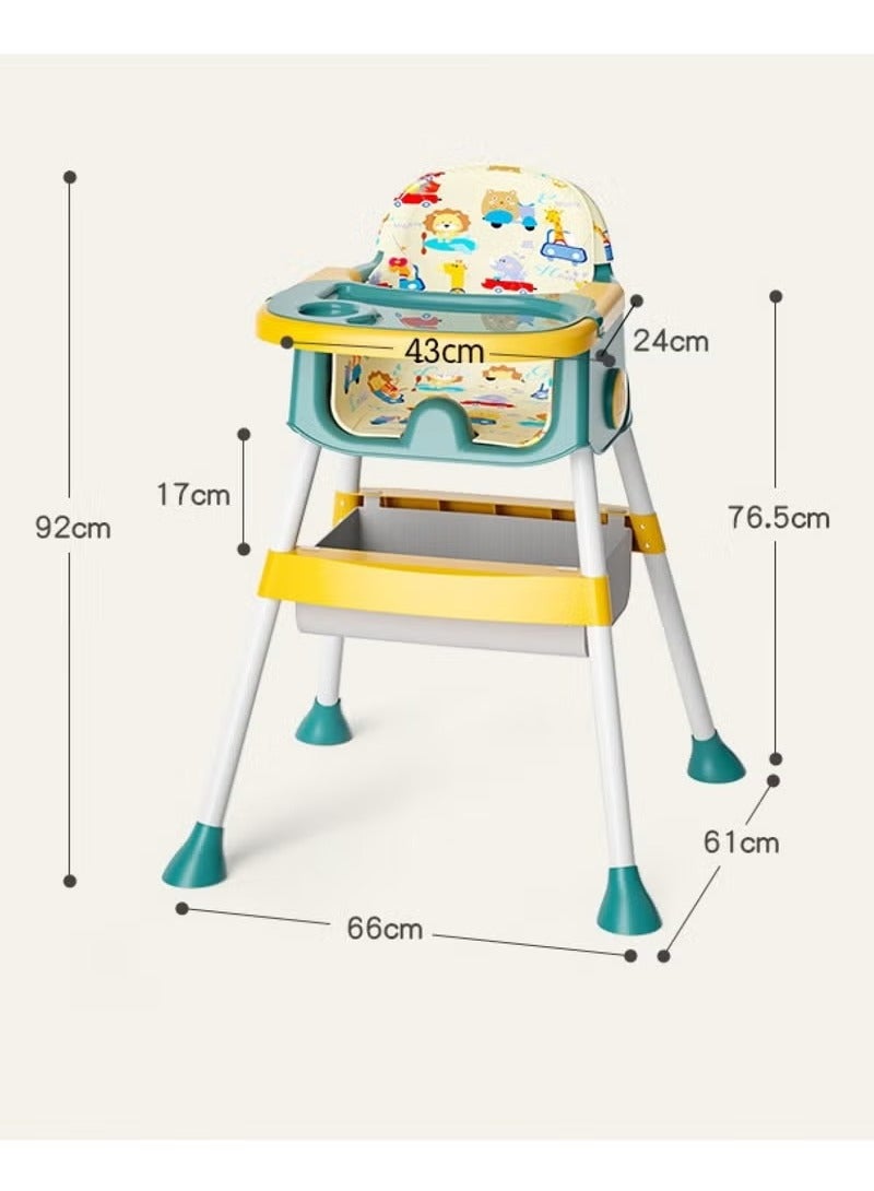 فول جوي كرسي طعام قابل للطي و التعديل متعدد الوظائف مع صينية قابلة للازالة,92*66*61  سم - Image 3
