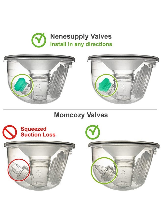 NENESUPPLY 4Pc Duckbill Valves Compatible With Elvie Stride Pump Parts Replacement Parts Breast Pump Parts Momcozy Tsrete Wearable Pumps Spectra Caracup Not Original Elvie Pump Parts Accessories  - Image 5
