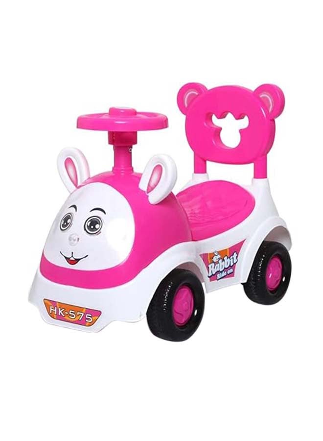 AL BADER ALBADER Push Ride-On Car for Toddlers with Music, Lights & Storage, No Battery Needed, Baby Walker Jeep Toy for Kids Ages 1–2.5 Years, Safe Non-Toxic PVC, Skill Building, Perfect Gift, Pink  - Image 1