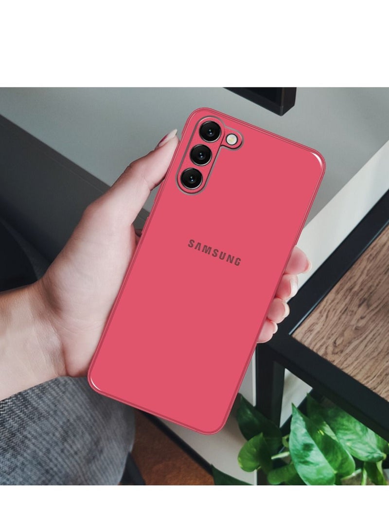 CATANES Samsung Galaxy S22 Plus Electroplated Hard Glossy Case Camera Protection Shockproof Anti Fall Case Pink - Image 4