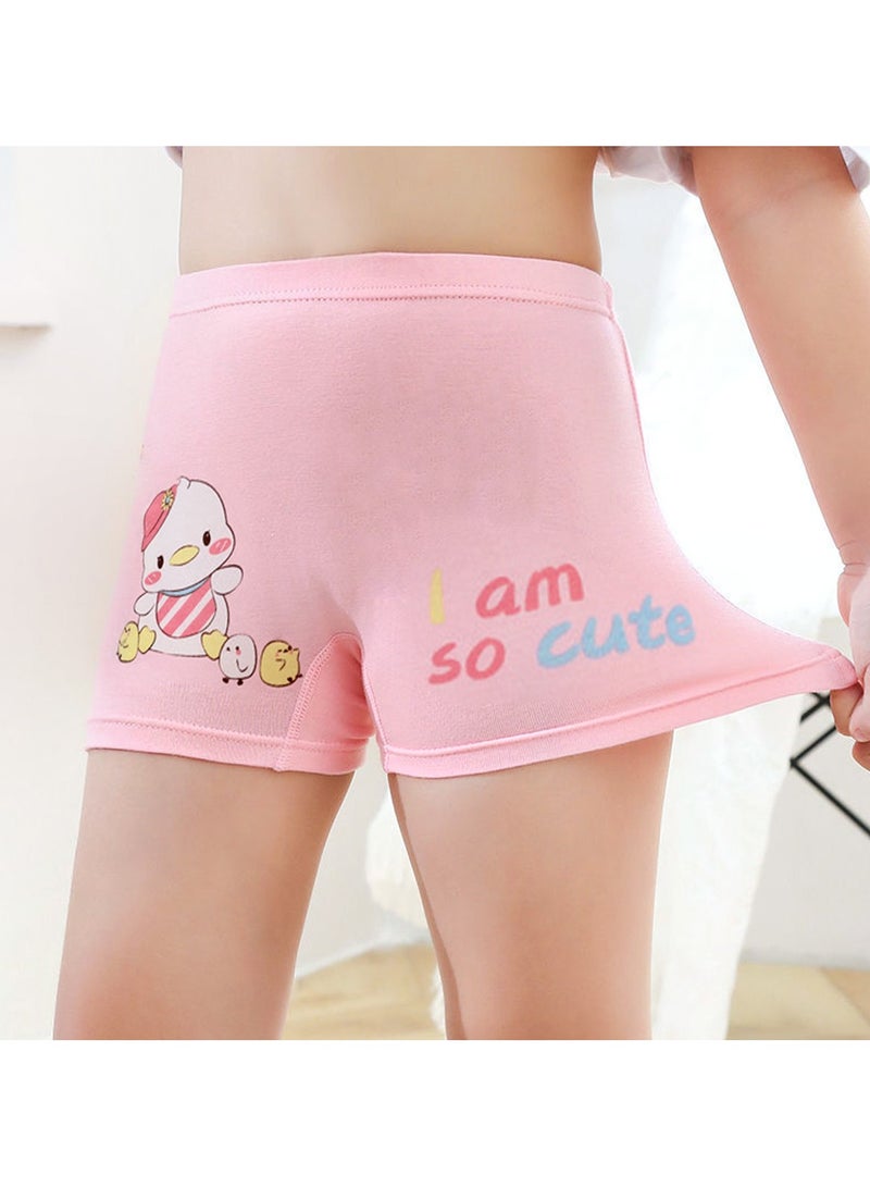 أيية شورتات سلامة بطة الفتيات الكارتون للبطة ، 4 عبوات ، وردي وأرجواني ، وسائل داخلية ناعمة وناعمة مع سروال فتاة ناعمة مرنة عالية مرنة - Image 3