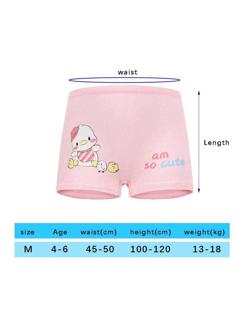 أيية شورتات سلامة بطة الفتيات الكارتون للبطة ، 4 عبوات ، وردي وأرجواني ، وسائل داخلية ناعمة وناعمة مع سروال فتاة ناعمة مرنة عالية مرنة - Image 2