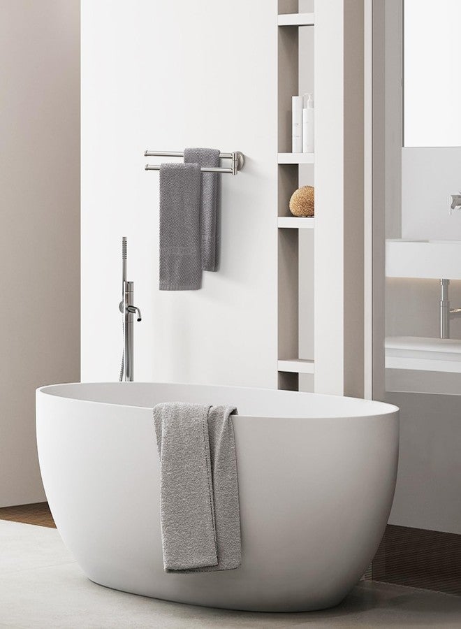 BGL Swivel Towel Bar for Bathroom Brushed Nickel,Swing Out Double Towel Bar 2-Arm Kitchen Wall Mounted Towel Hanger Holder for Bathroom Organizer - Image 3