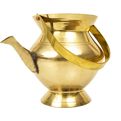 Spillbox Brass Kamandal for Temple | Purnakumbha | Ganga Jal | Pital Kamandalam Kalash | Kamandalu | Kumbh | Thirukaveri | Theertham Holy Water Lota for puja| Pooja - Image 4