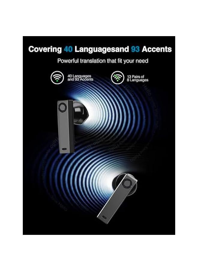 تايم كاتل موزع مترجم ذكاء اصطناعي X1 من تايم كيتل، كيان مستقل، سماعة اذن مترجمة متزامنة ثنائية الاتجاه، جهاز مترجم مطور مع ترجمة الوسائط، وضع العرض التقديمي وترقية تي تي اس للاجتماعات متعددة اللغات - Image 3