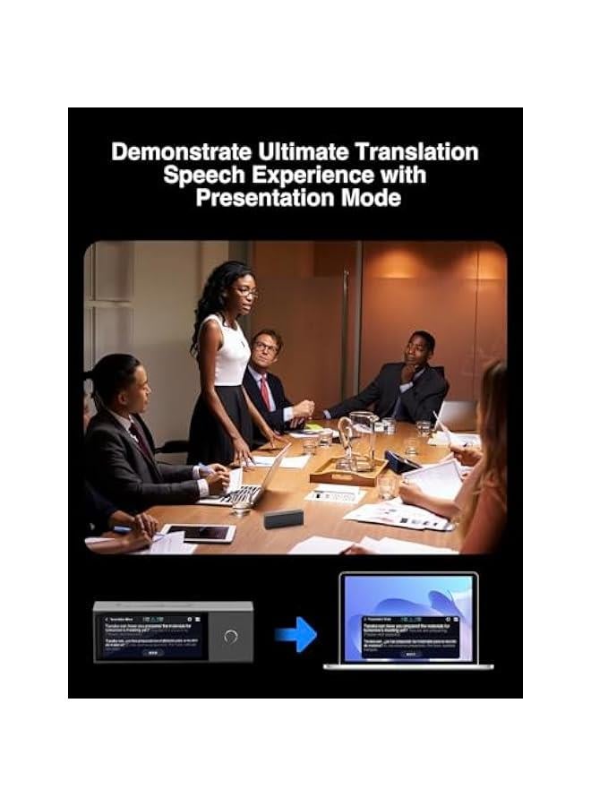 تايم كاتل موزع مترجم ذكاء اصطناعي X1 من تايم كيتل، كيان مستقل، سماعة اذن مترجمة متزامنة ثنائية الاتجاه، جهاز مترجم مطور مع ترجمة الوسائط، وضع العرض التقديمي وترقية تي تي اس للاجتماعات متعددة اللغات - Image 4