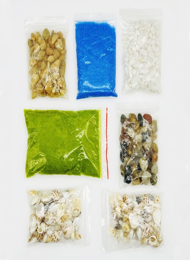 Cayway 7 Pack Miniature Basing Kit Scenery Basing Material Kit Include Stone, Decorative Sand, Grass, Snow for Projects Model Train Railways Architecture Landscape, Mini Garden - Image 2