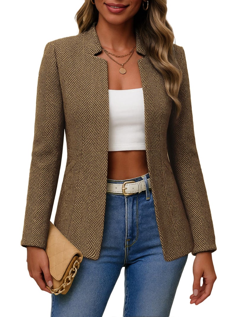 Mina Self Womens Fall Clothes Work Pants Women Cowboy Chic Outfits for Women City Light Sweaters Fall Jackets Mother of The Bride Pant Suits - Image 1