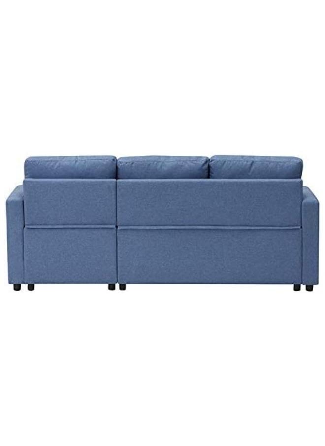 SULSHA - Modern  L Shape Corner Sofa, Sofa Bed - Blue - Image 1