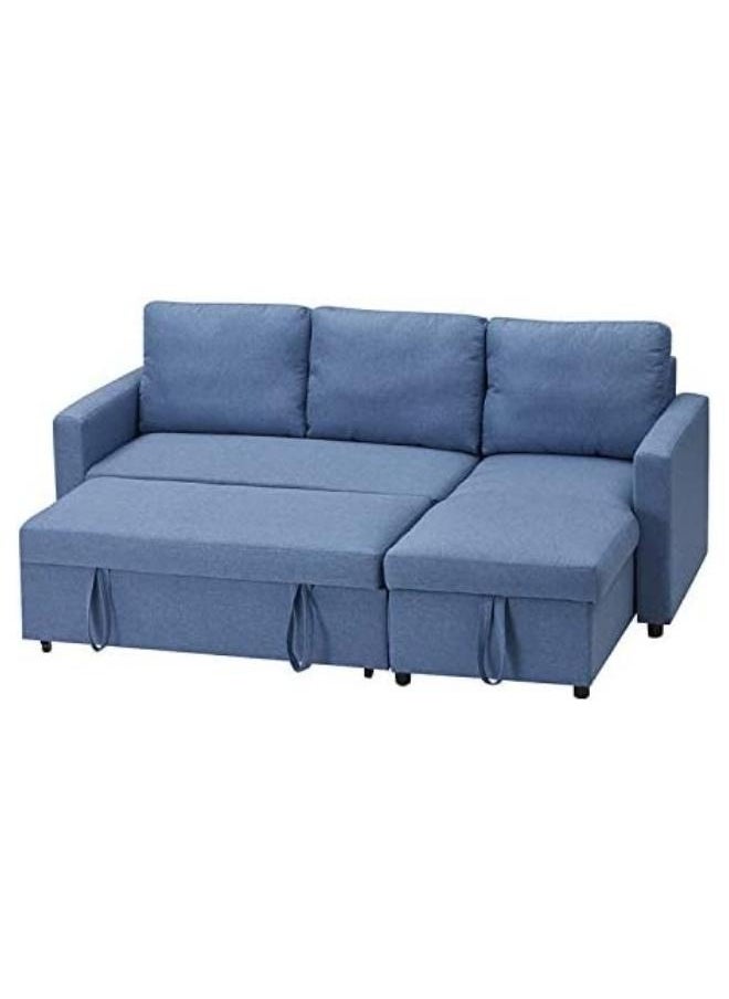 SULSHA - Modern  L Shape Corner Sofa, Sofa Bed - Blue - Image 1