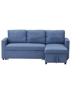 Modern  L Shape Corner Sofa, Sofa Bed - Blue