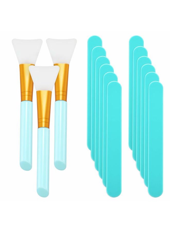 Patelai 15-Piece Reusable Stir Sticks Set - 12 Resin Sticks & 3 Silicone Epoxy Brushes - Pink - For Face Mask & Makeup - Image 1