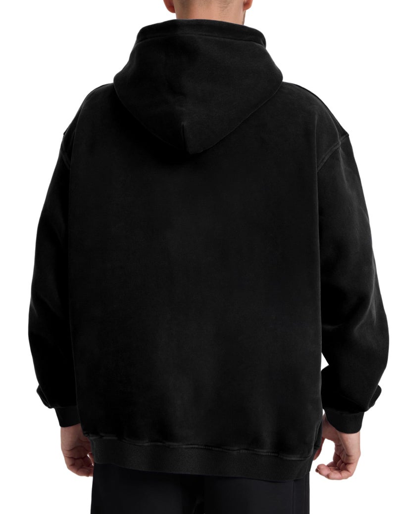 Dnzzs Acid Wash Hoodie Super Soft Sweatshirt for Mens Pullover Oversized Men's Fashion Hoodies & Sweatshirts Vintage Black Streetwear - Image 3