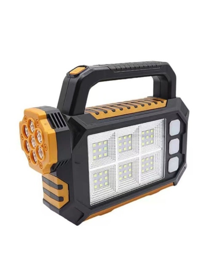 30w Solar Powered Handheld Flashlight Multi-functional Outdoor Camping Brightness Handheld Torch Usb Light Shot Camping Lamp-Color:8020 Solar Portable Lamp COB  - Image 4