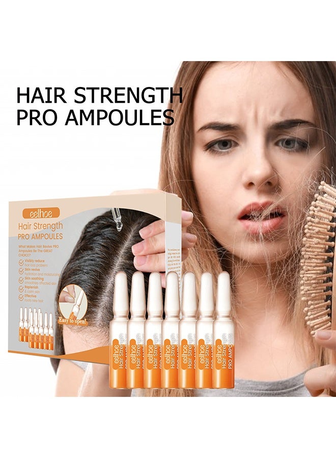 إيلهو أمبولات إعادة نمو الشعر الاحترافية ، مصل نمو الشعر ، بيوتين مصل نمو الشعر ، علاج مضاد للترقق ، إعادة نمو تساقط الشعر لتساقط الشعر 2 مل * 7 قطع - Image 1