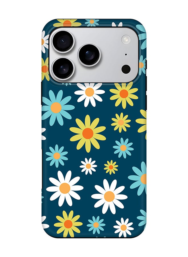Stylizedd غطاء مغناطيسي Tough Pro لهاتف iPhone 17 Pro، طبقتين هجين PC + TPU غطاء موبايل غير لامع - اختر زهرة الأقحوان - Image 1
