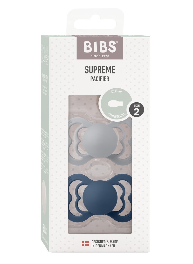 BIBS BIBS Pacifier Supreme Symmetrical Pack of 2 Size 2 (+6 months)  - Image 1