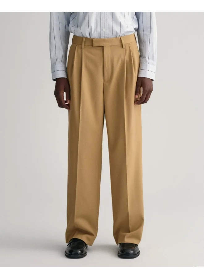 GANT Gant Wide Leg Pleated Pants