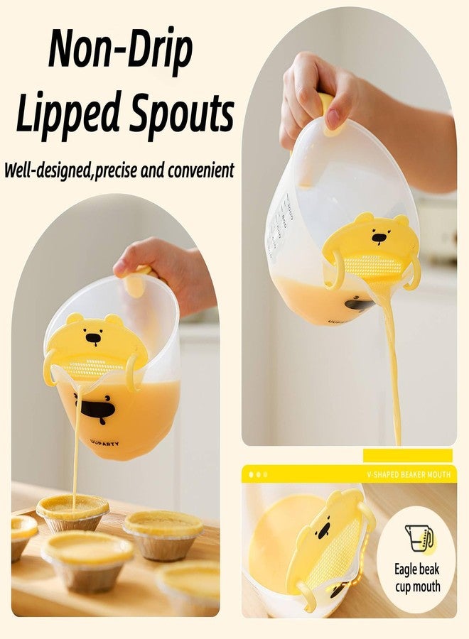 Dancepanda Liquid Measuring Cups,1000ml 4 Cups Plastic Measuring Cups for Liquids,Measure Cups for Home and Kitchen - Image 3