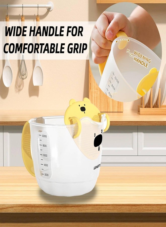 Dancepanda Liquid Measuring Cups,1000ml 4 Cups Plastic Measuring Cups for Liquids,Measure Cups for Home and Kitchen - Image 4