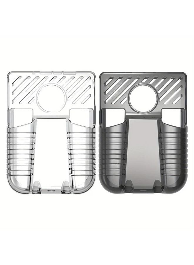 Transparent Black TPU Protective Cover with Grip for ANBERNIC RG406V Gaming Console - Image 3