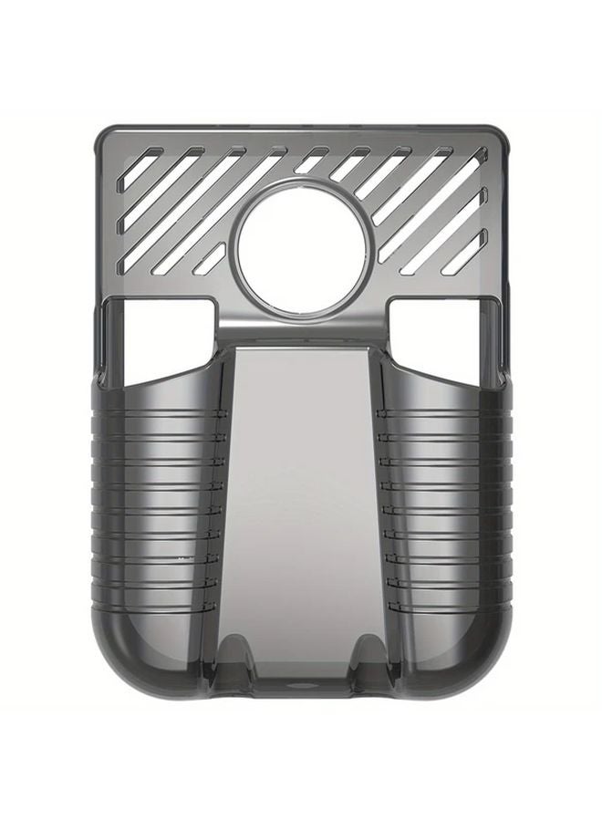 Transparent Black TPU Protective Cover with Grip for ANBERNIC RG406V Gaming Console - Image 1