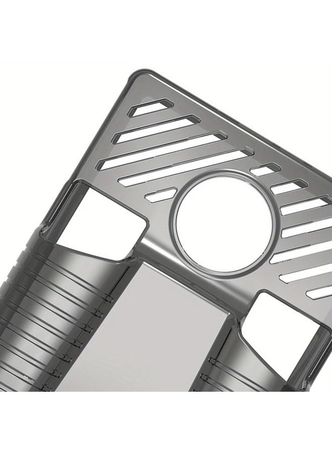 Transparent Black TPU Protective Cover with Grip for ANBERNIC RG406V Gaming Console - Image 5