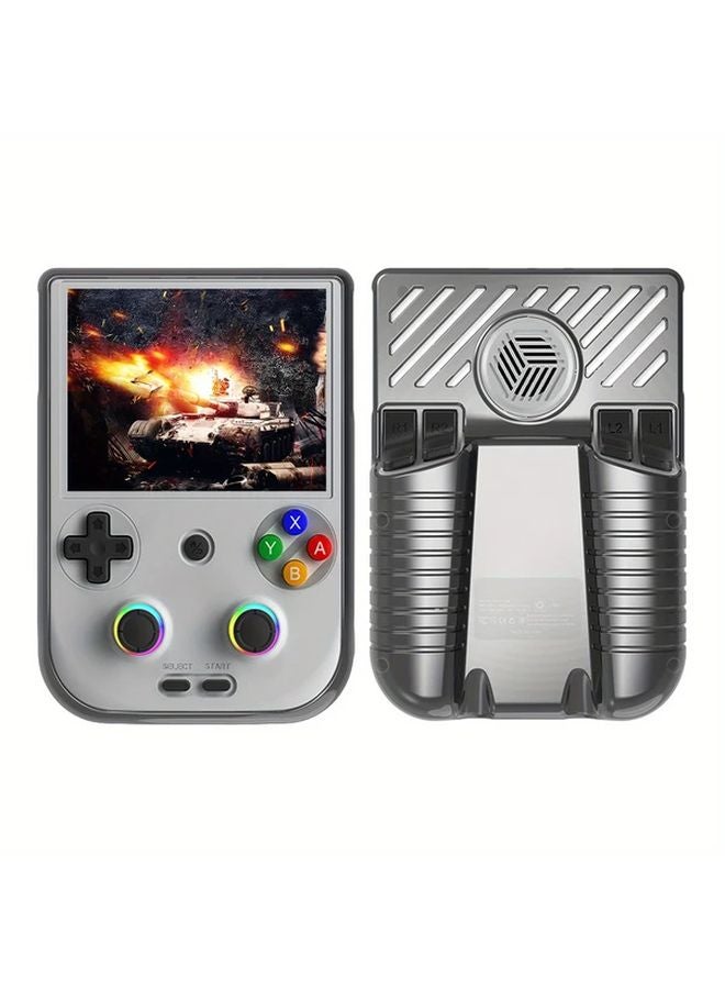 Transparent Black TPU Protective Cover with Grip for ANBERNIC RG406V Gaming Console - Image 2