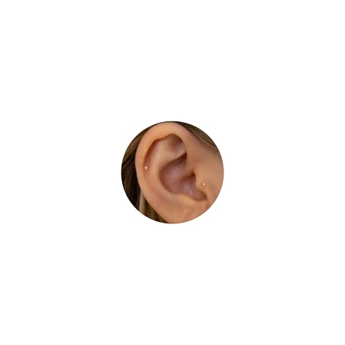 NONTAI 18G Helix Earrings, Threadless Titanium Flat Back Stud Earring Tiny Starbust Tragus Conch Nose Piercing Jewelry - Image 1