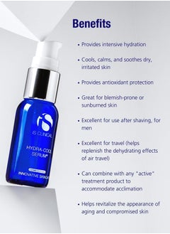 iS CLINICAL Hydra-Cool Serum, Refreshing and Hydrating Skin Face Serum, Anti-Blemish, Anti-Redness  - Image 4