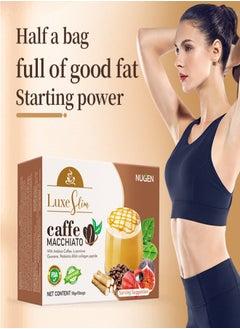 NUGEN Fruit and vegetable meal replacement enzyme slimming coffee, drink a cup before meals to achieve weight loss effect, 10 sticks per box  - Image 3