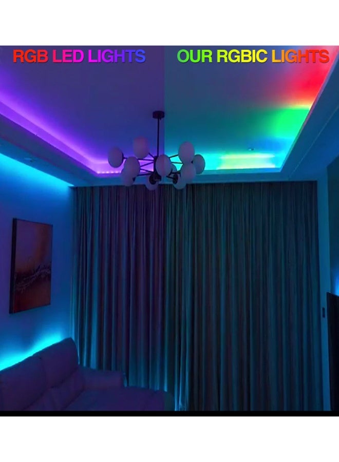 بيتينو أضواء شريط LED ، أضواء LED ذكية لغرفة النوم ، أضواء LED تعمل بتقنية Bluetooth APP ، ألوان متعددة DIY على سطر واحد ، مزامنة موسيقى إضاءة شريط LED متغيرة اللون ، ديكور المنزل - Image 5