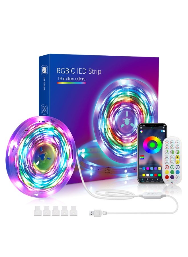 بيتينو أضواء شريط LED ، أضواء LED ذكية لغرفة النوم ، أضواء LED تعمل بتقنية Bluetooth APP ، ألوان متعددة DIY على سطر واحد ، مزامنة موسيقى إضاءة شريط LED متغيرة اللون ، ديكور المنزل - Image 1