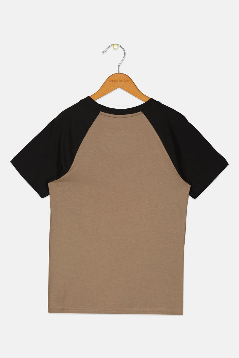 PUMA Kids Boy Sportswear Fit Short Sleeve Outdoor T-shirt, Brown - Image 2