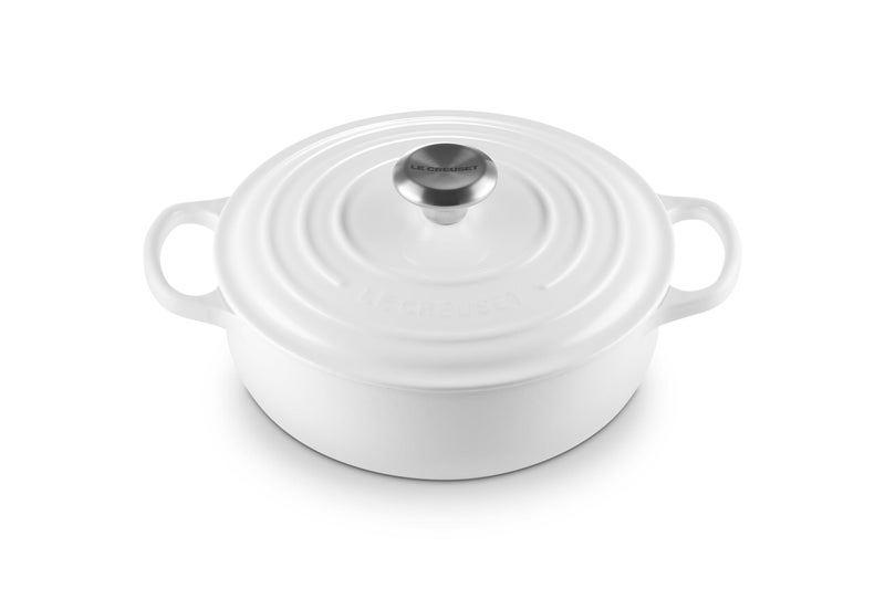 Le Creuset Enameled Cast Iron Signature Sauteuse Oven 35 qt White