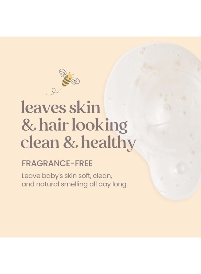 Burt's Bees Baby Sensitive Shampoo and Wash, Fragrance Free, Tear Free, Pediatrician Tested, 98.9% Natural Origin, 21 Fluid Ounces - Image 3