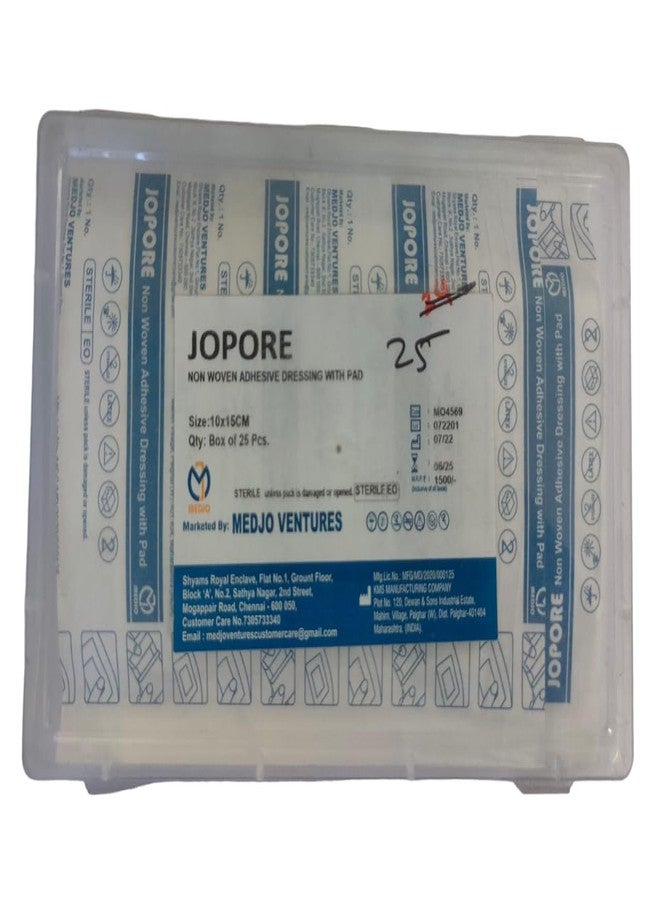 JOMED JOPORE NON WOVEN ADHESIVE DRESSING WITH PAD SIZE : 10 X 15 CM BOX OF 25 PCS - Image 1