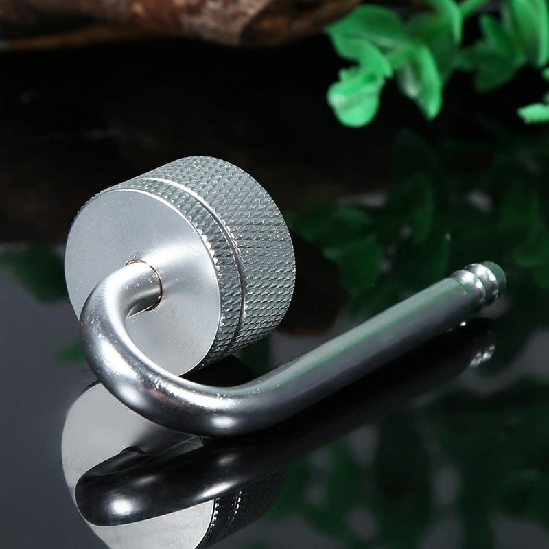 HEEPDD CO2 Diffuser, Carbon Dioxide Diffuser Aluminium Alloy Aquarium with Non Slip Knurling Design for Fish Tank Supplies (Silver) - Image 3