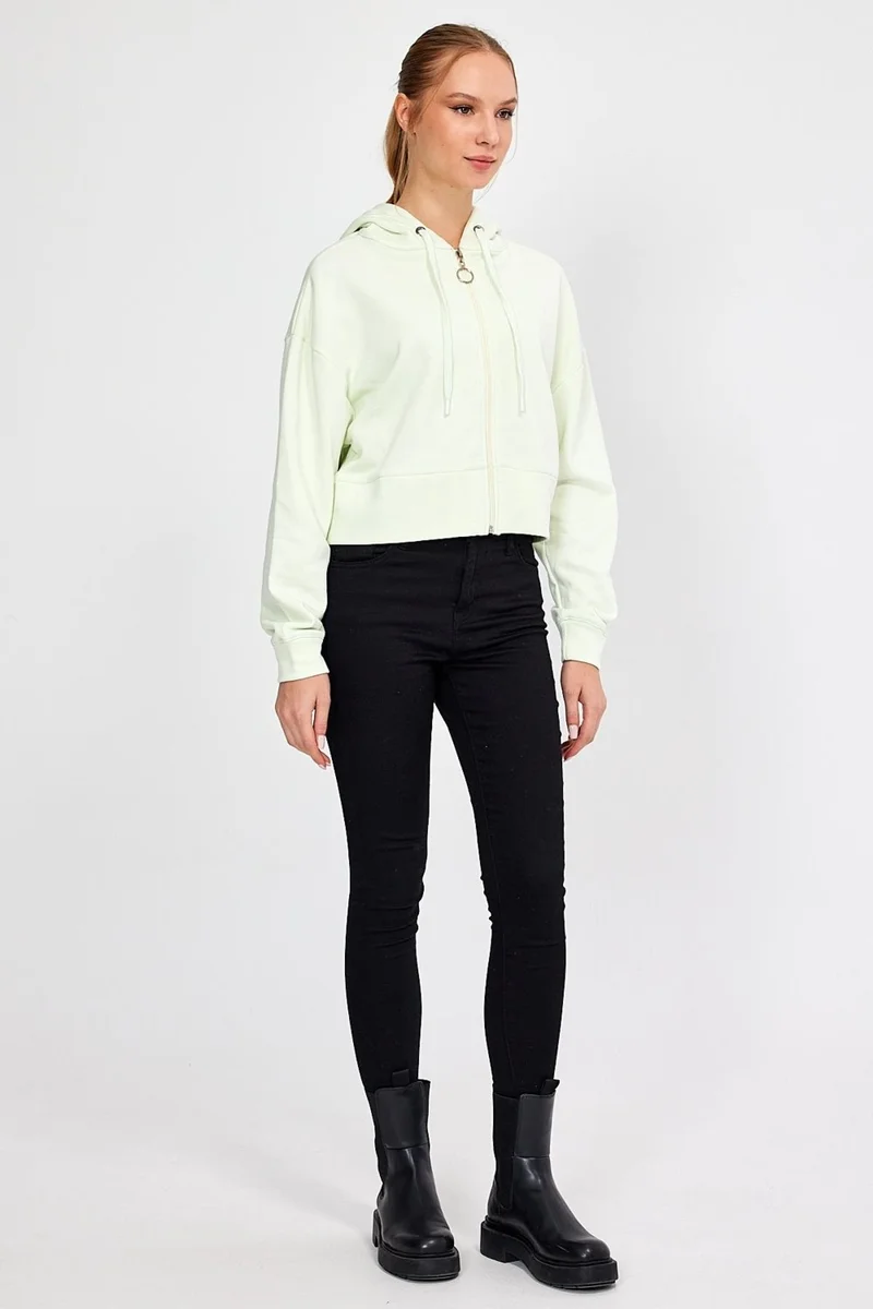 Alexander Gardi Hooded Raised Crop Cardigan (B23-31303)
