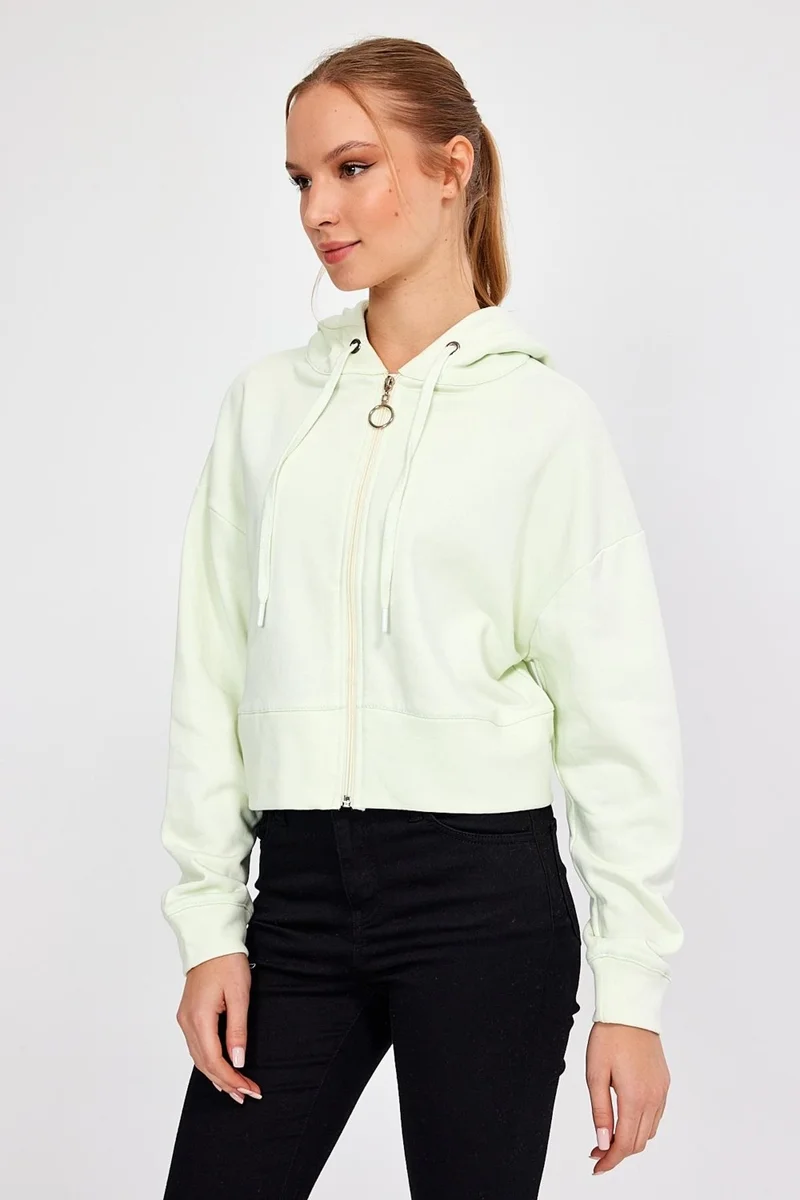 Alexander Gardi Hooded Raised Crop Cardigan (B23-31303)
