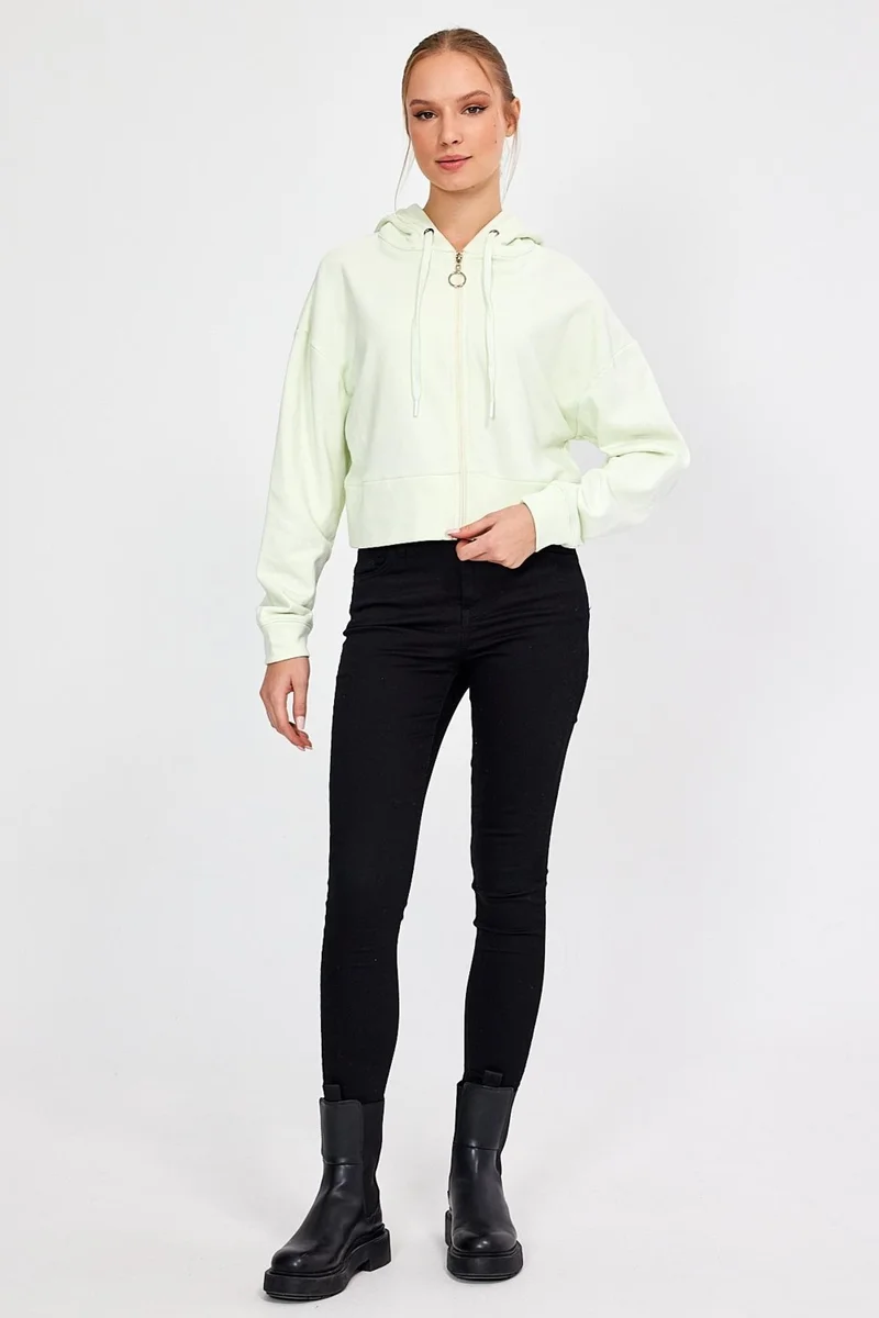 Alexander Gardi Hooded Raised Crop Cardigan (B23-31303)